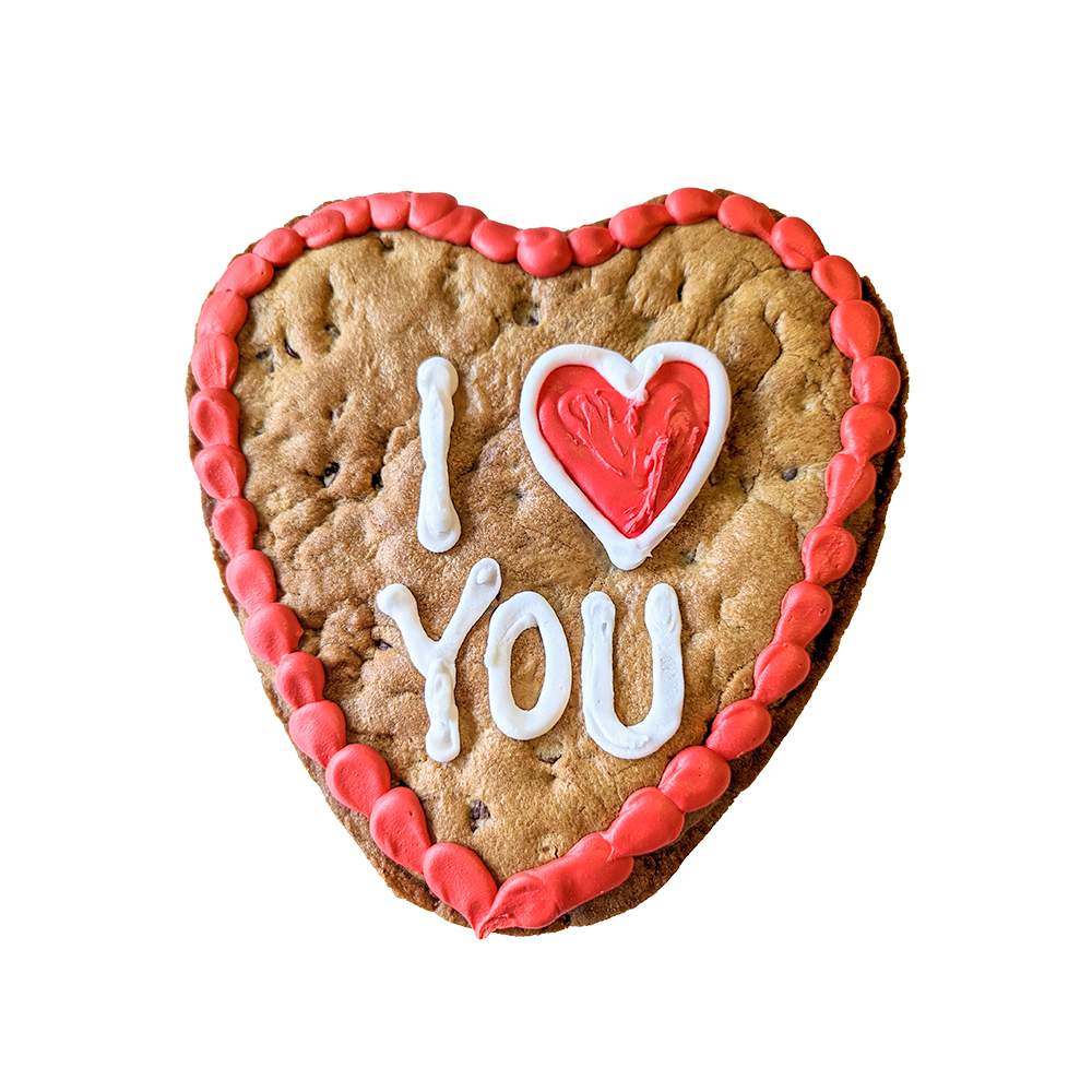 I Love You Heart Shaped Cookie Cake